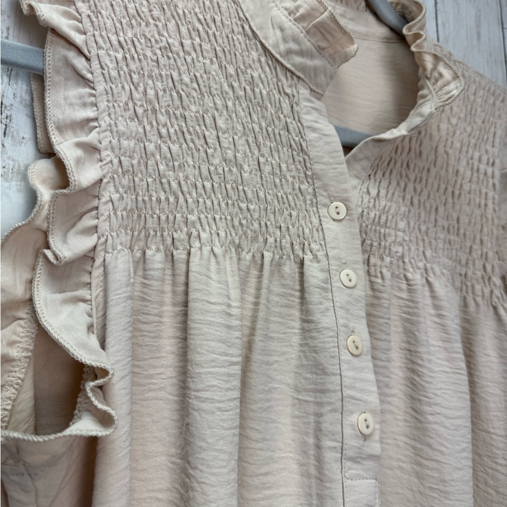 ePretty Beige Ruffle Blouse - Picture 7 of 10